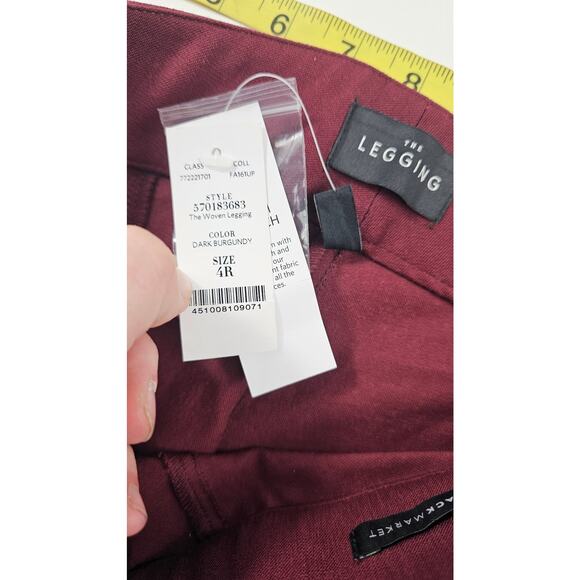 NWT WHBM the legging pants maroon ankle zip career business casual red stretch 4 - Picture 7 of 9